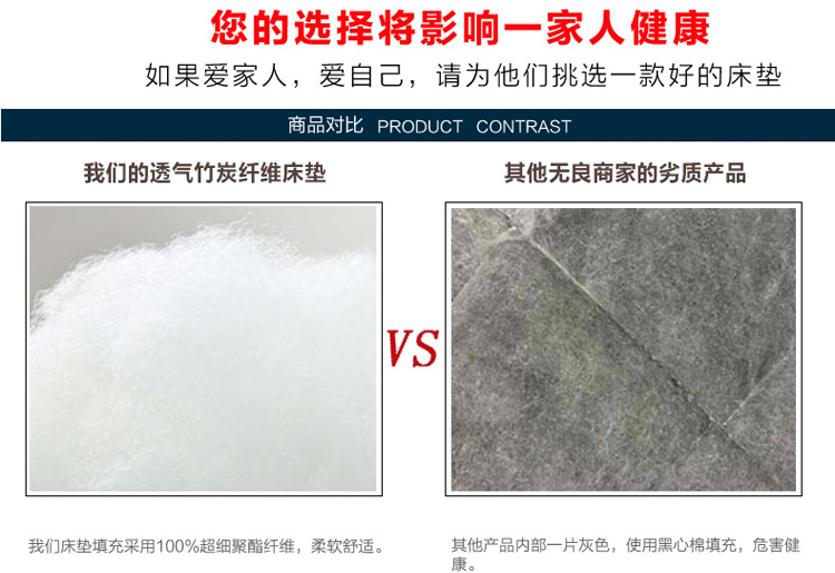 布可以家纺 单人床褥 竹炭纤维立体加厚1.2米床褥子学生宿舍床垫 驼 120*200cm