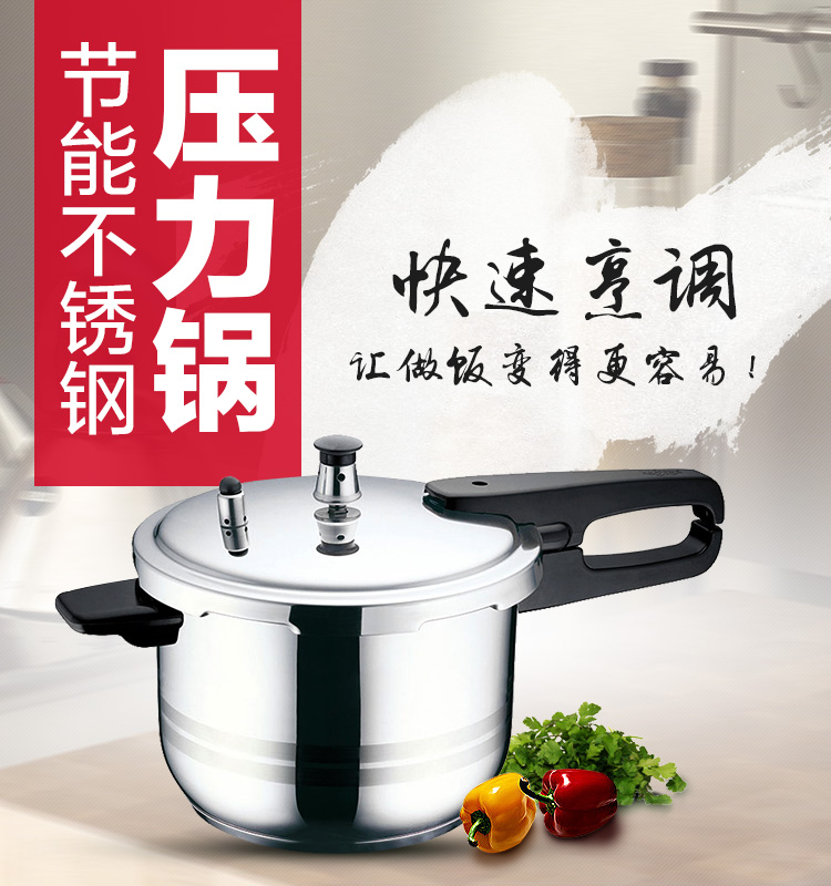 苏泊尔(SUPOR)20cm不锈钢复底高压锅压力锅压力煲YS20ED(明火电磁炉通用)