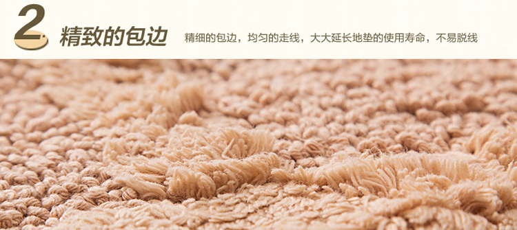 
                                        瑞邦（Rui.B）纯棉地垫进门入户脚垫门垫客厅卧室床边地板垫子 米色格调 50*80cm                