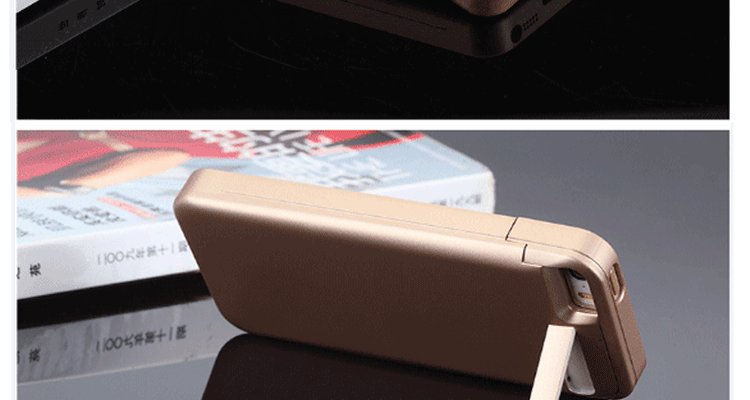 微品多苹果iphone4/4S/5/5s/6/6s背夹电池薄手机外壳充电器宝外置移动电源 i5/5s白色-4200毫安
