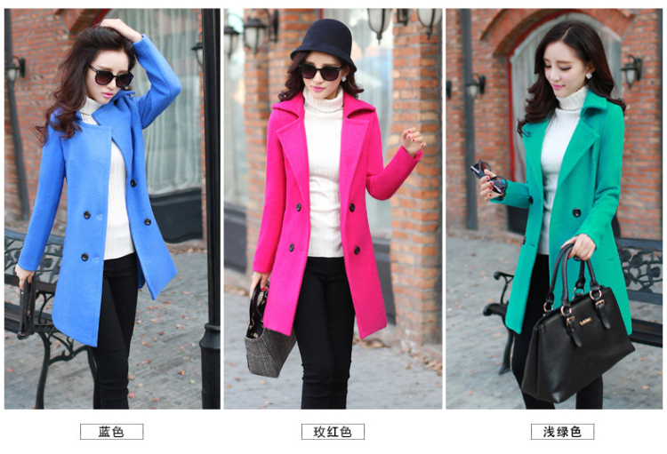 2015 Fall/Winter Collections Korean citizenry Stylish coat Sau San simple Western business suits in long-sleeved long double-coats female green gross? L picture, prices, brand platters! The elections are supplied in the national character of distribution, so action, buy now enjoy more preferential! As soon as possible.