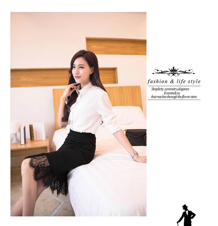 尼希春天2015秋冬新款韩版修身半身裙包臀裙女 黑色 M