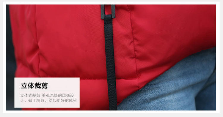 迪泰尔2015冬装新款韩版时尚毛领棉衣棉服女修身中长款棉马甲背心外套上衣女D05 大红 L