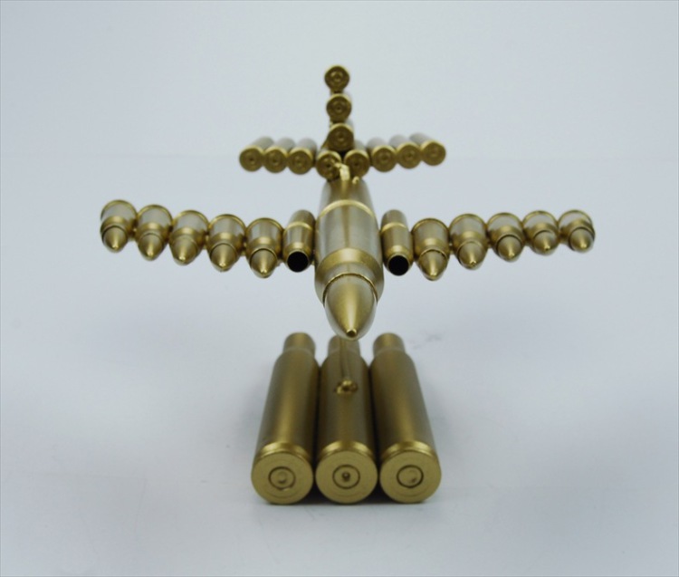 子弹壳工艺品 1008飞机弹壳模型玩具 摆饰创意礼品 弹壳工艺品-飞机