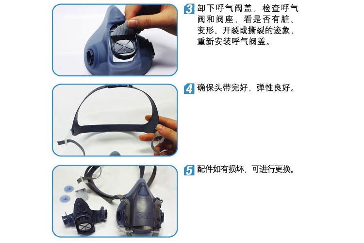 
                                        3M 7502 7501配6006硅胶防毒面面罩防甲醛面具防多种气体蒸气喷漆专用 7502+6006七件套                