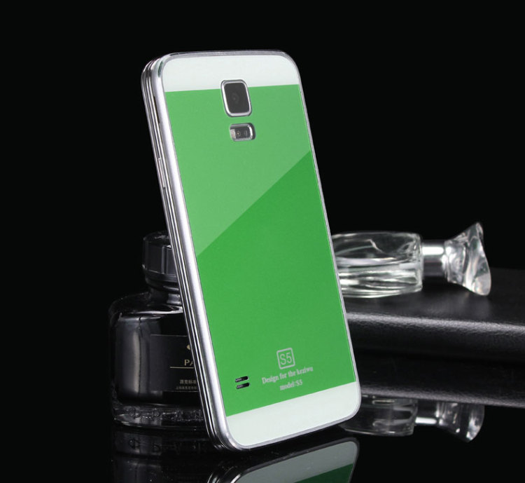 壳子屋 金属钢化玻璃后盖 适用于三星s5手机套