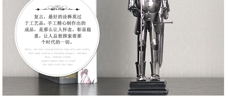 翻旧事 铁艺武士装饰品摆件 欧式工艺品礼品 家居摆设装饰品 6058 0