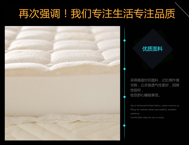 
                                                            床垫 记忆棉海棉床褥定制 乳胶垫单人宿舍学生上铺下铺0.9米1.8米垫子 双人床垫榻 记忆棉蓝色 6.5厘米厚 0.9*1.9米                