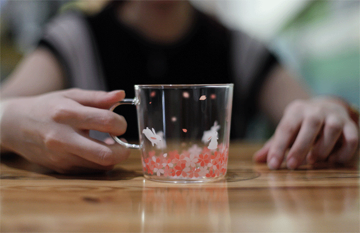 tuuli和风樱花系列 耐热耐高温水杯创意zakka日式早餐