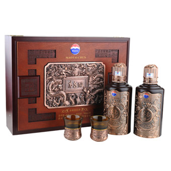 名酒店 茅台醇 实木礼盒 52度500ml*2 礼盒装 厂