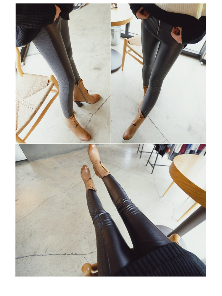 Doi affordable 2015 autumn and winter new to intensify the Korean version of the PU stitching elastic leather pants female 200 catties sister MM thick solid thin long pants Graphics Black 5XL( recommendations 180-200 catties) Picture, prices, brand platters! The elections are supplied in the national character of distribution, so action, buy now enjoy more preferential! As soon as possible.