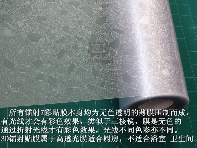 莱恩斯无胶静电玻璃贴膜透光不透明窗户贴纸厨房窗贴遮光玻璃贴纸窗纸磨砂免胶静电玻璃贴膜 0.3米宽1米长七彩石
