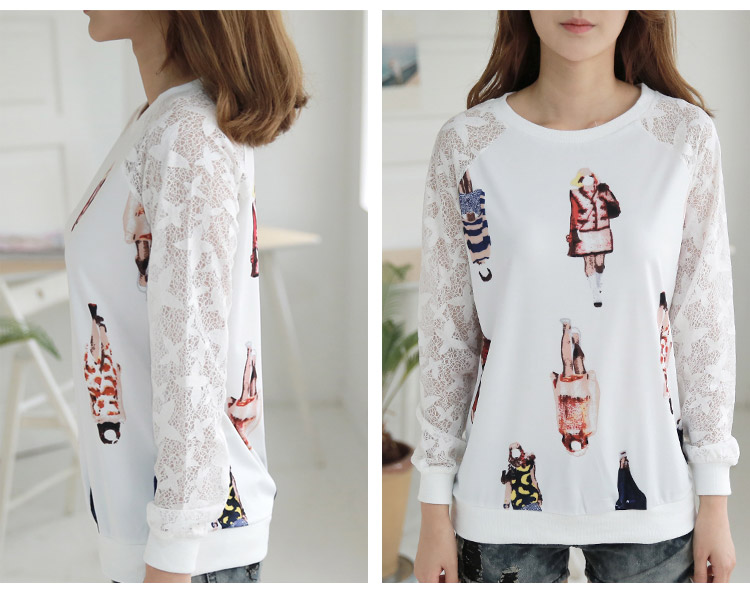 Shin Sung autumn 2015 New Product Code women stylish plus loose stretch cartoon lint-free digital printing long-sleeved-shoulder lace forming the T-shirts white plus lint-free, 15407 XL recommendations 134-144 catty picture, prices, brand platters! The elections are supplied in the national character of distribution, so action, buy now enjoy more preferential! As soon as possible.