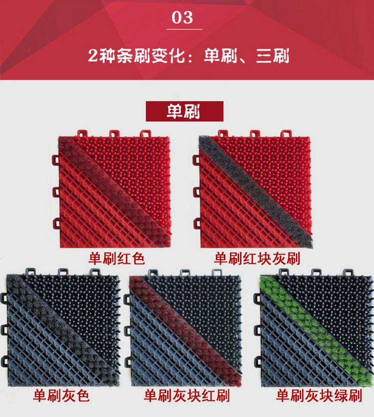 嘉德奥地毯 室外拼接地毯门厅 进门门口三合一拼接地毯镂空防滑除尘酒店宾馆办公楼定制 单刷灰色 加密型 60CM*90CM