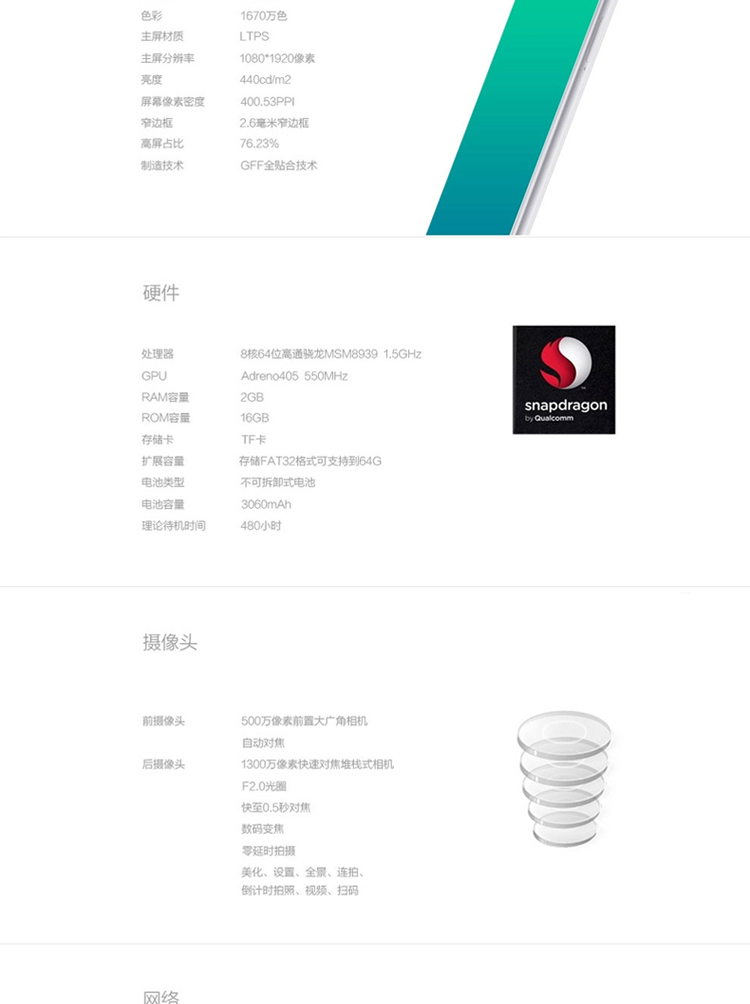 纽曼 纽扣 CM810 移动联通双4G 双卡双待（16G ROM） 白色