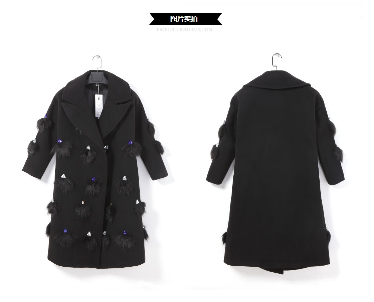 Korea's 2015 autumn and winter a wool coat Guo beautying stars with long hair) jacket Q416? black S picture, prices, brand platters! The elections are supplied in the national character of distribution, so action, buy now enjoy more preferential! As soon as possible.