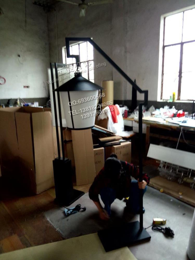现代设计师中式铁艺落地灯户外卧室客厅灯具非标会所酒店工程灯饰