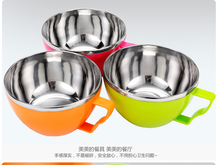 阿饭达14号pro 韩式不锈钢泡面碗 学生带盖泡面杯饭碗汤碗保鲜杯 绿色