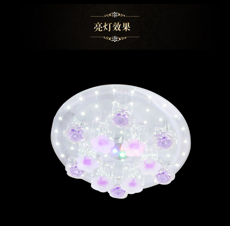 形泰   过道水晶灯走廊灯门厅灯玄关灯创意紫色小梅灯具送LED光源