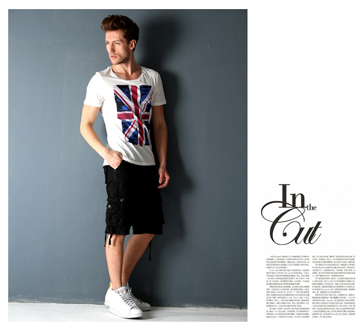 青年户外运动工装短裤男夏季纯棉多袋裤加肥加