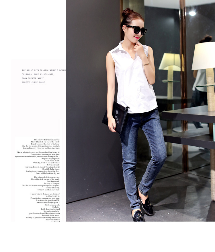 欧洲站2015牛仔套装女秋休闲修身显瘦三件套时尚水洗牛仔裤套服潮 三件套 配项链 蓝色 S
