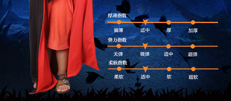 仕彩 万圣节服装 圣节装扮道具 儿童单层红领黑色披风 cosplay吸血鬼披风 僵尸披风约130cm