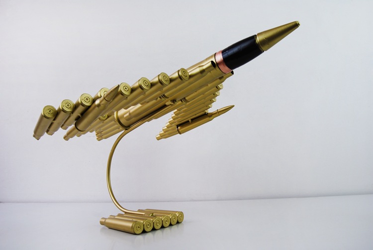 创意子弹壳工艺品装饰 炮弹壳工艺品37大飞机 弹壳工艺品-飞机 56cm*