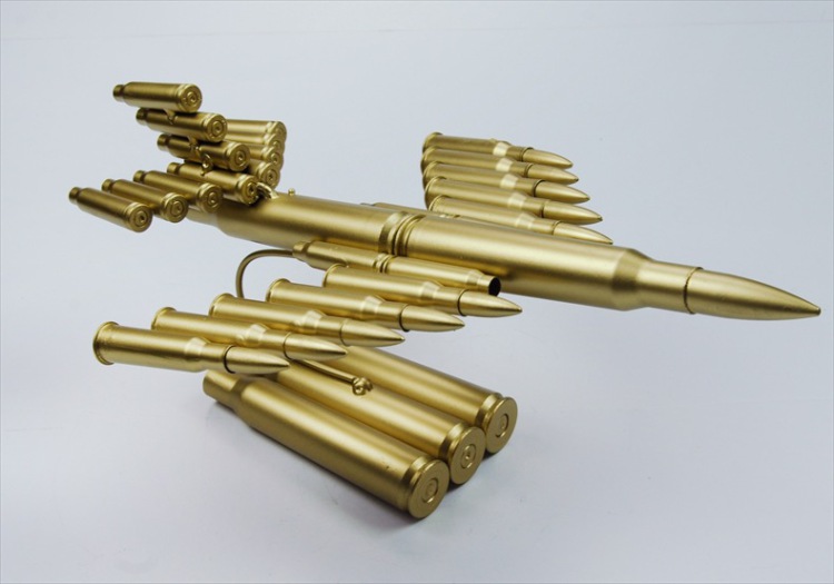 子弹壳工艺品 1008飞机弹壳模型玩具 摆饰创意礼品 1008飞机弹壳 弹壳
