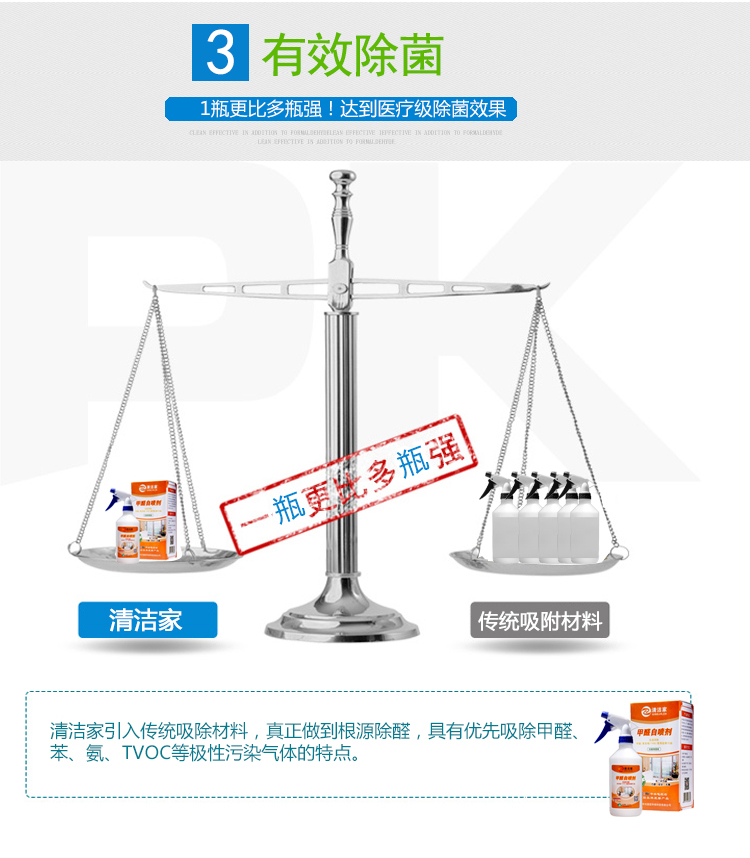 清洁家装修去除甲醛喷剂新房甲醛清除剂新房除味光触媒500毫升