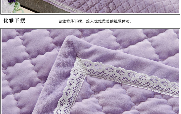 【凯皇家纺】沙发垫 沙发罩 沙发套 布艺沙发 坐垫 椅垫 沙发巾 沙发 三朵花配套沙发垫 三朵花配花朵沙发垫-水兰色 90x160cm