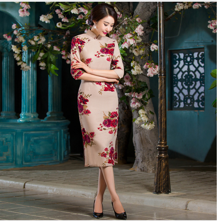 Oh, 2015 New fall blog for women of nostalgia for the video in the thin qipao Sau San large cuff improved linen long skirt qipao garden XXL picture, prices, brand platters! The elections are supplied in the national character of distribution, so action, buy now enjoy more preferential! As soon as possible.