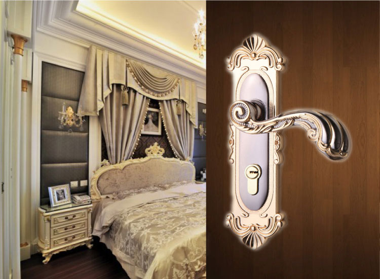 德普DEPU五金欧美式门锁室内卧室实木房门把
