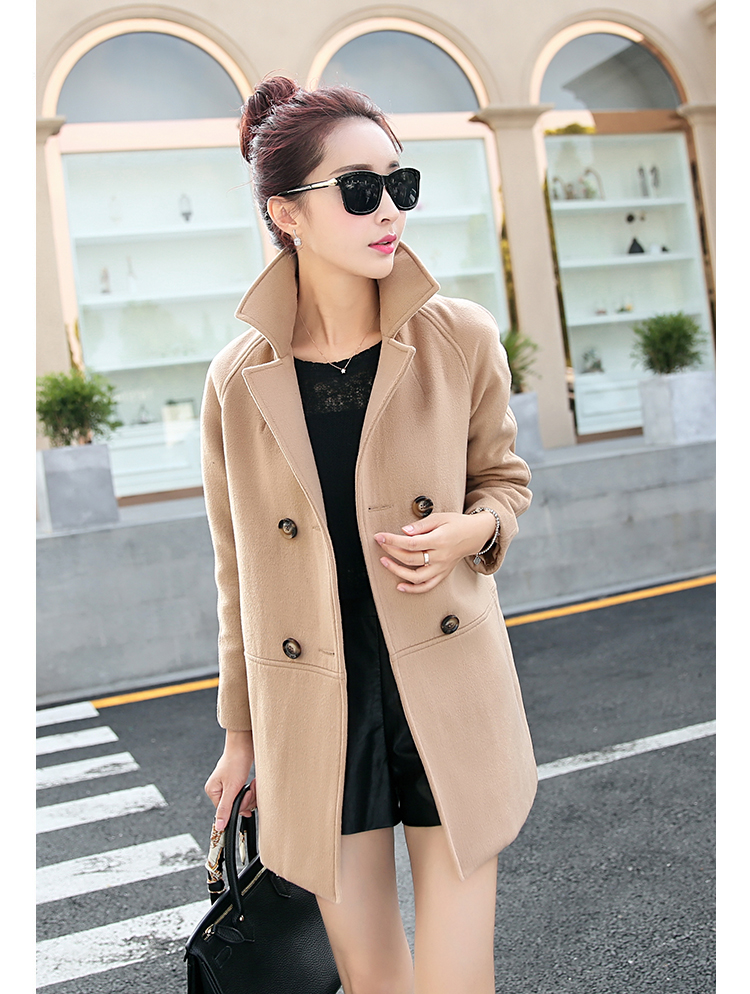 2015 winter clothing new Korean jacket elegant stylish Sau San round-neck collar long-sleeved double row two tablets of detained in long Wild Hair? coats female khaki M picture, prices, brand platters! The elections are supplied in the national character of distribution, so action, buy now enjoy more preferential! As soon as possible.