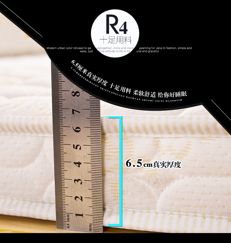 
                                                            床垫 记忆棉海棉床褥定制 乳胶垫单人宿舍学生上铺下铺0.9米1.8米垫子 双人床垫榻 记忆棉蓝色 6.5厘米厚 0.9*1.9米                
