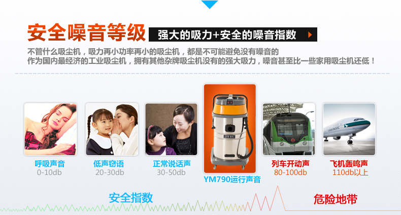
                                        谷典 70升双马达吸尘吸水机工业吸尘器干湿两用不锈钢桶洗车酒店商用洗地毯吸尘器BF502                