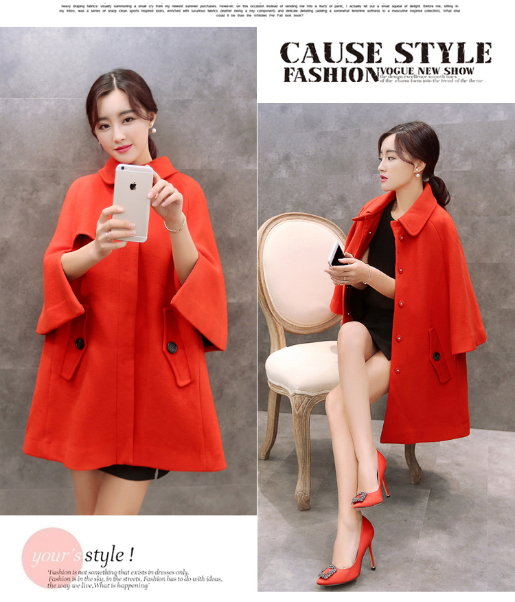 The Champs Elysees Honey Love   2015 autumn and winter new Korean version of loose cloak? Why women jacket gross sub wind jacket  708 gray M picture, prices, brand platters! The elections are supplied in the national character of distribution, so action, buy now enjoy more preferential! As soon as possible.