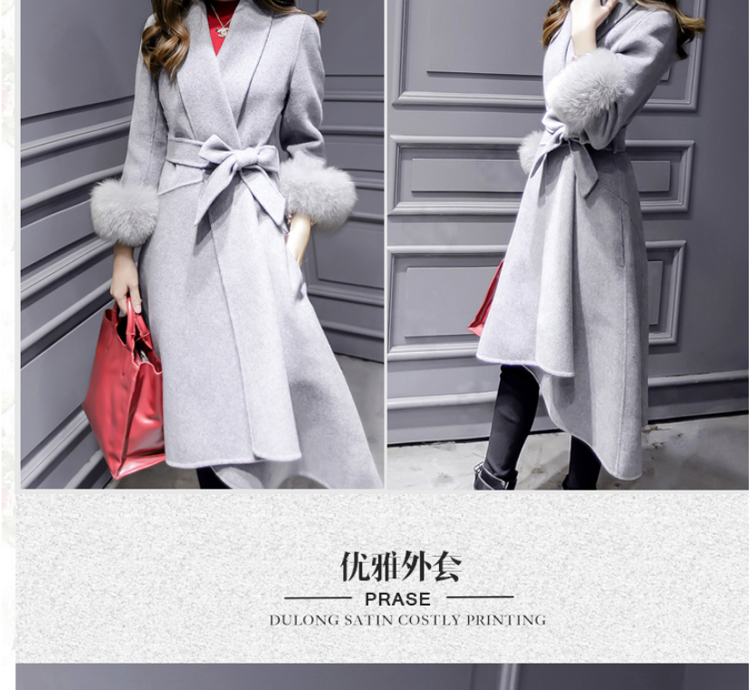 Chu Chien  2015 winter new Korean version of v-neck in the stylish long hair? jacket of carmine Sau San toner S picture, prices, brand platters! The elections are supplied in the national character of distribution, so action, buy now enjoy more preferential! As soon as possible.