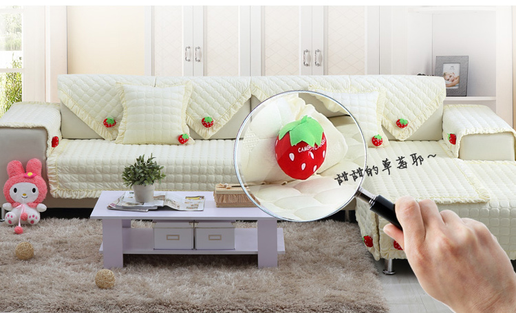 木子花开 可DIY秋冬新款短毛绒沙发垫坐垫防滑布艺坐垫定做沙发套沙发巾欧式 毛绒沙发垫 升级版负离子浅咖啡色 70*90cm