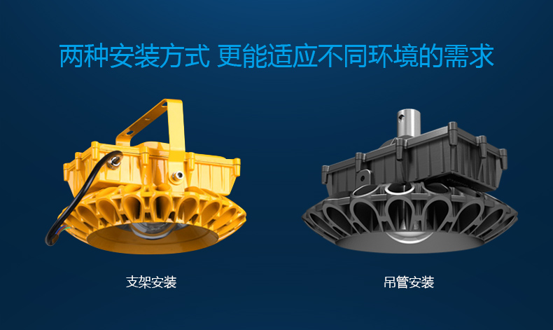 
                                        海阁拉斯 LED防爆灯 工厂加油站仓库厂房车间工矿灯具 黑色款70W正白                