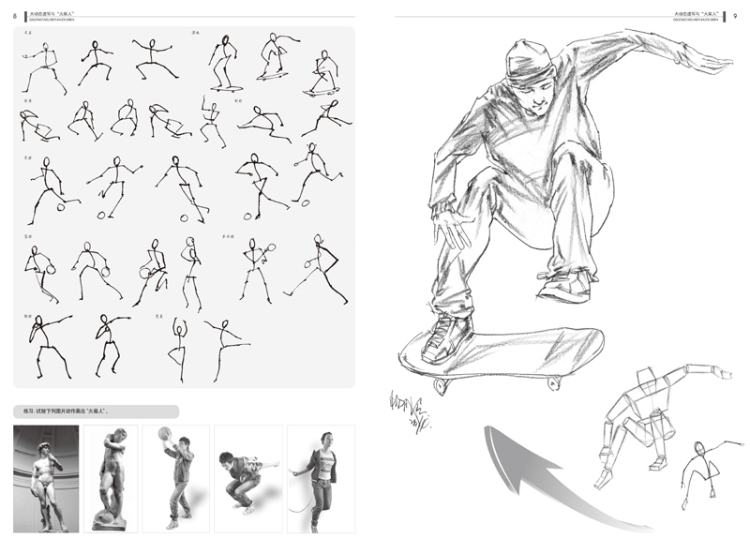 美教室--大动态速写与