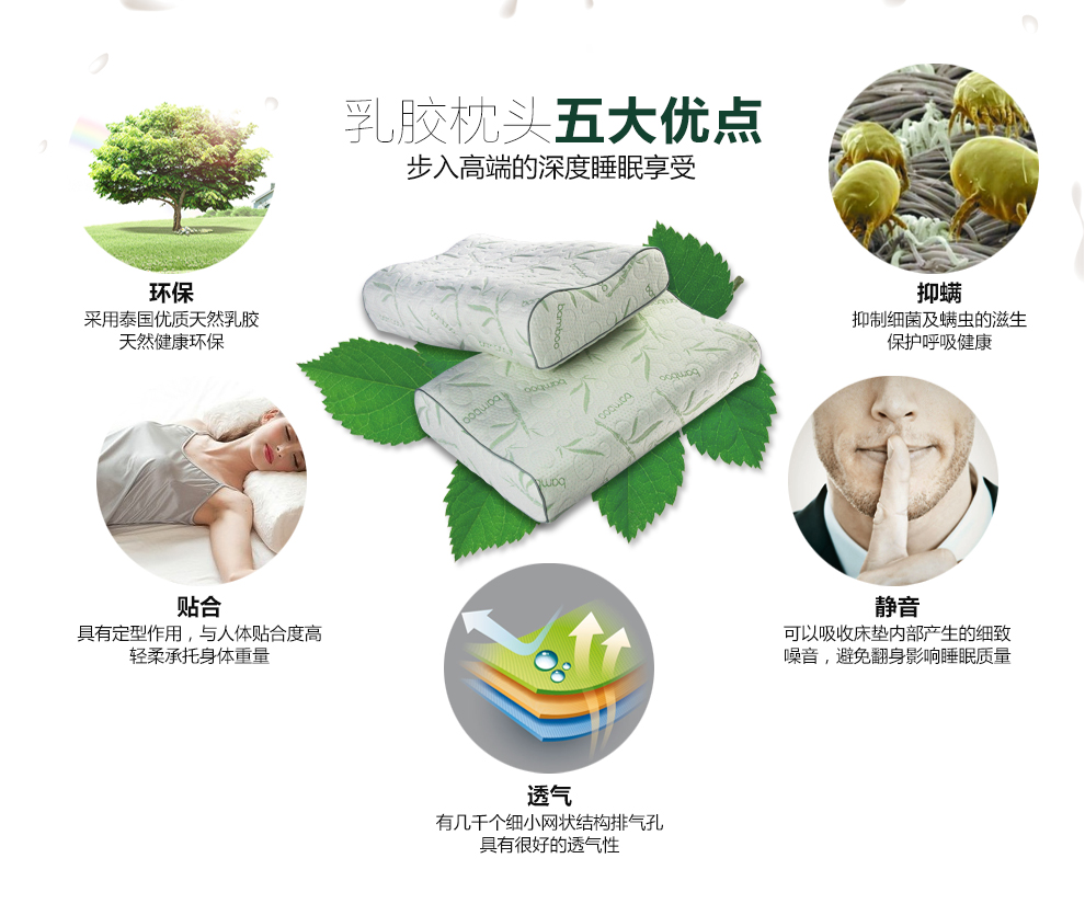 
                                        景秀华庭乳胶枕头 冬暖夏凉枕头乳胶芯 天然成人单人枕头助睡眠枕芯护颈枕 凝胶枕一个                