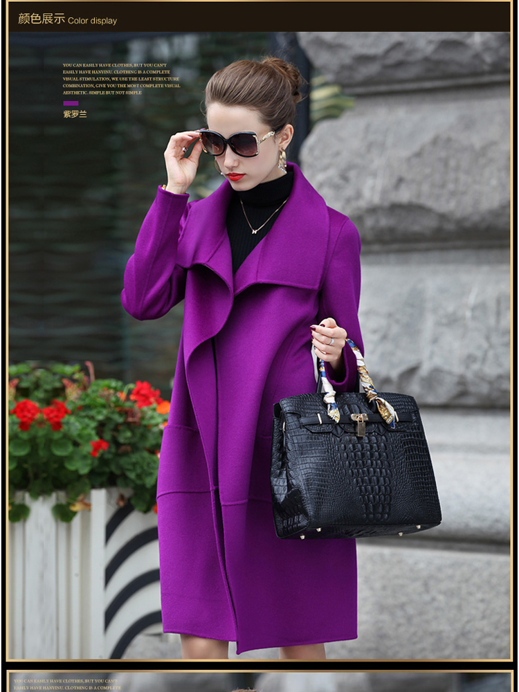 The achievement of the 2015 autumn and winter new Korean fashion in the Sau San? long double-sided female jacket coat gross sapphire blue XXL picture, prices, brand platters! The elections are supplied in the national character of distribution, so action, buy now enjoy more preferential! As soon as possible.