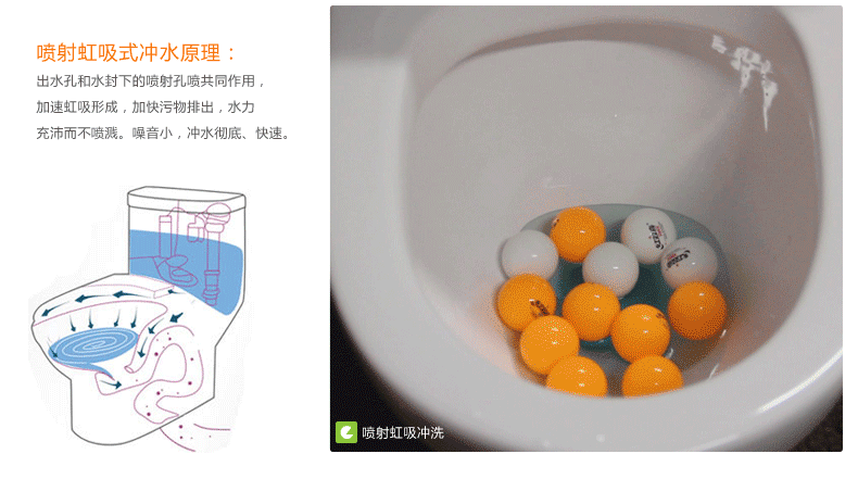 箭牌(arrow)卫浴马桶节水喷射虹吸大冲力静音防臭家用