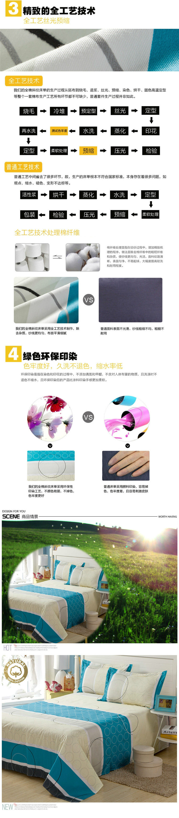 ELLEHOMME 床上用品家纺 床单纯棉单件 单人双人全棉优质床单 休闲时光 230*250cm
