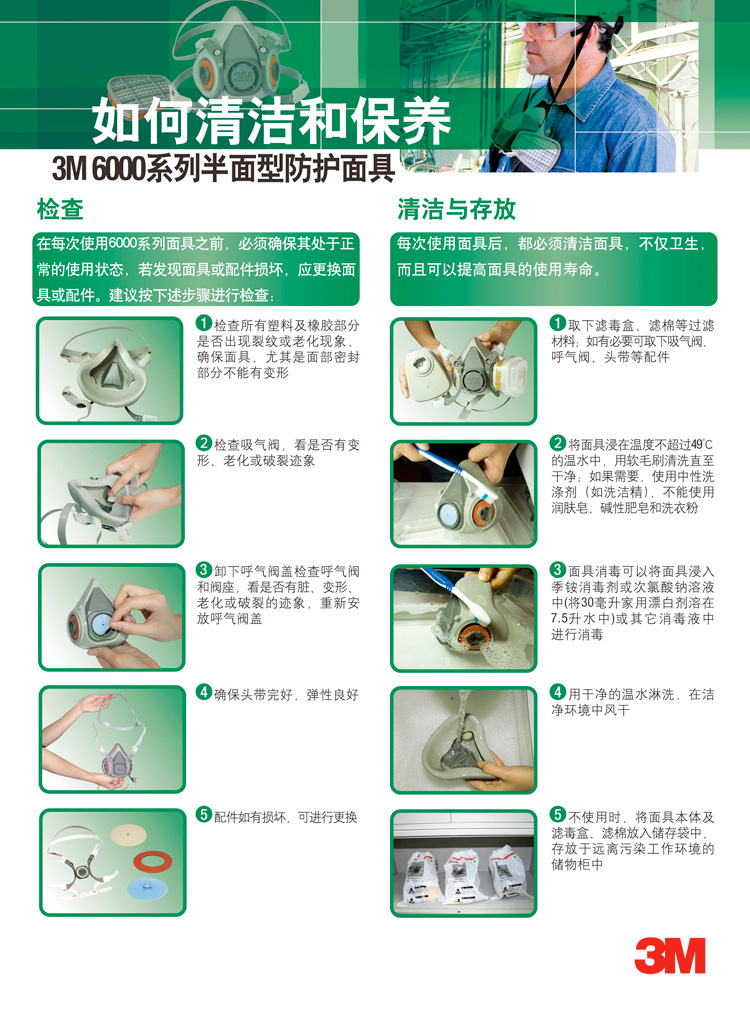 
                                        3M 6200防毒面具喷漆打农药面罩配6001CN活性炭防装修甲醛异味尘毒套装配5n11 七件套标准套装                