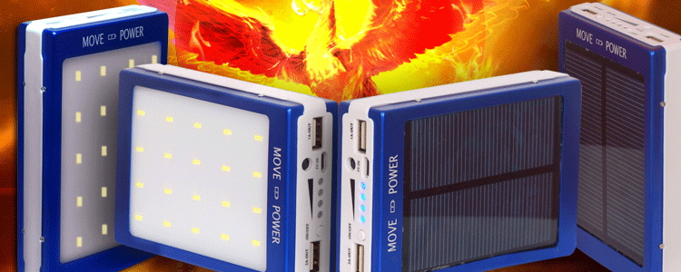 创意太阳能移动电源 超大容量50000毫安小米三星苹果5/4S通用充电宝 银色
