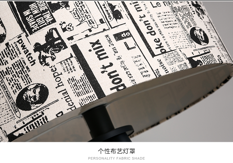 
                                        KC灯具北欧风格现代简约卧室客厅灯罩实木led立式落地灯美式乡村布艺 红色                