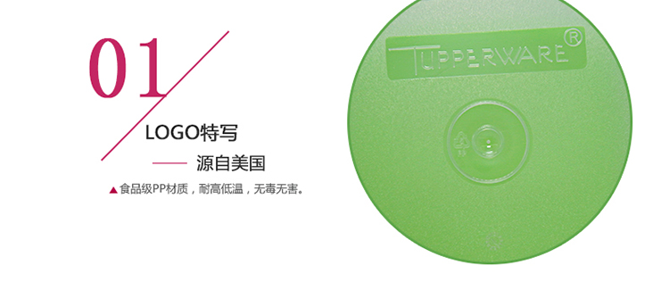 特百惠保鲜盒 菜嫩果爽冷藏储物盒密封盒套装 冷藏方盒四件套(800ml*4)