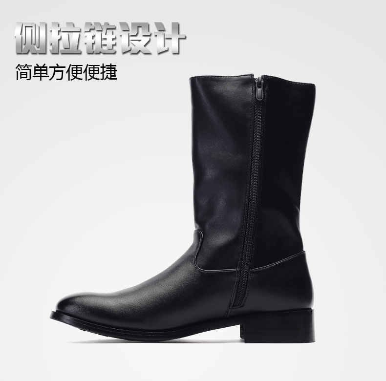 流行男鞋 男靴 peetdullaert peet dullaert冬季商务中筒尖头男靴子