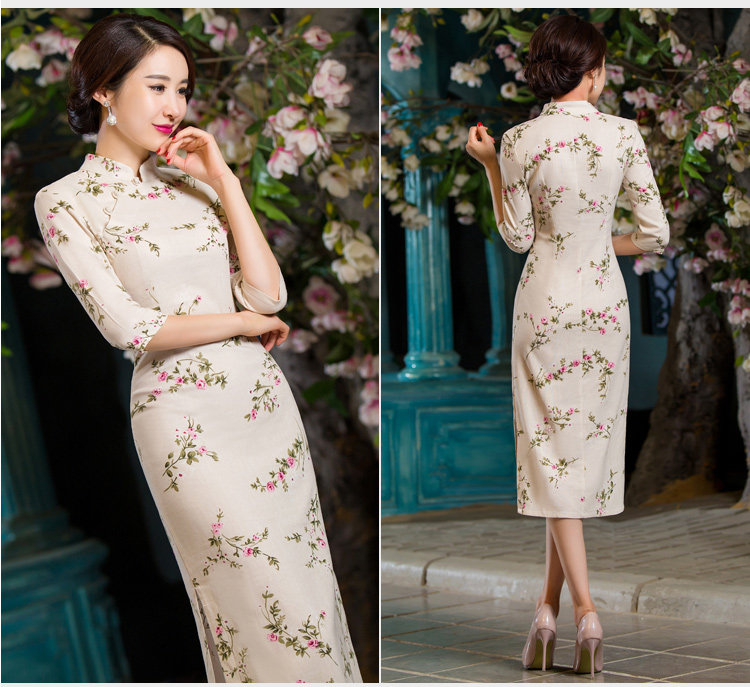 Oh, 2015 New fall blog for women of nostalgia for the video in the thin qipao Sau San large cuff improved linen long skirt qipao garden XXL picture, prices, brand platters! The elections are supplied in the national character of distribution, so action, buy now enjoy more preferential! As soon as possible.